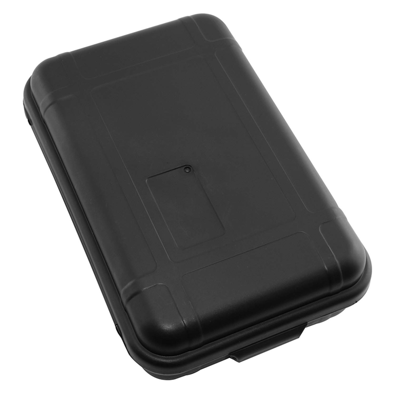 DGZZI Small Outdoor Waterproof Airtight Shockproof Plastic Survival Container Carry Box with 2 U-Shape Buckle 135x80x40mm Black Storage Case