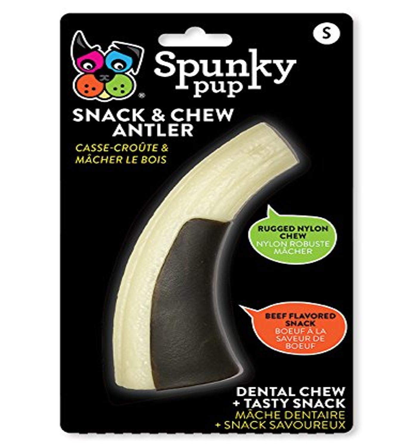 Spunky Pup 2015 Snack & Chew Antler Toy Small 2015