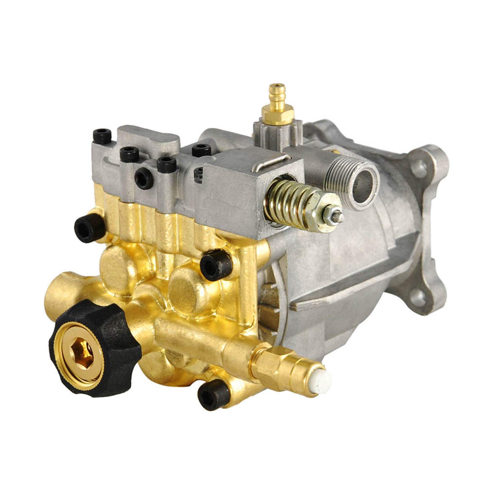 Surmountway Horizontal 3/4" Shaft Pressure Washer Pump, MAX 3400 PSI 2.5 GPM Replacement Power Washer Pumps, Brass Head Power Washer Pump Fits Honda, B&S, Homelite, Waspper etc Gas Engine Power Washer