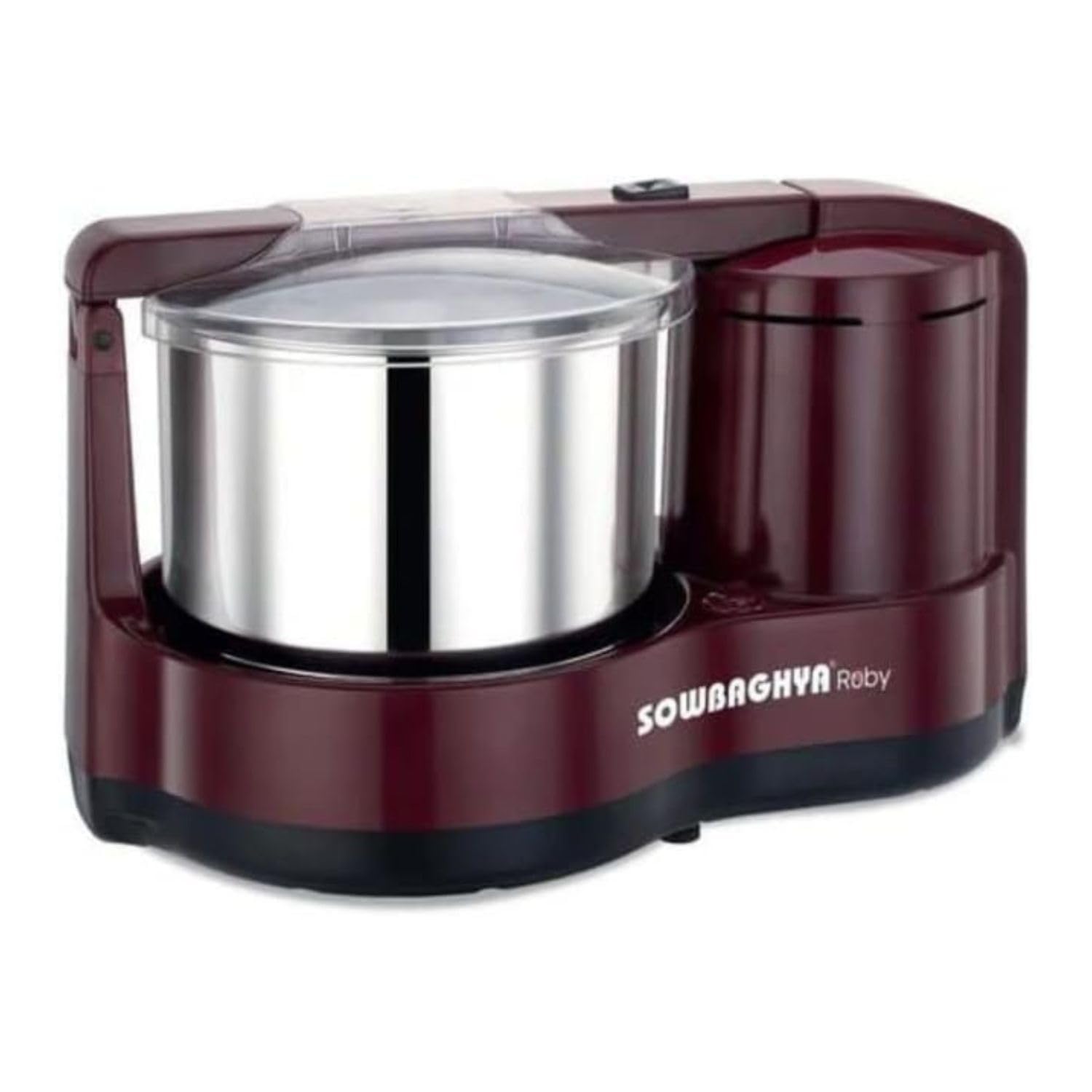 Sowbaghya Ruby Table top Wet Grinder with UK Plug, Capacity 2ltr (Marron)