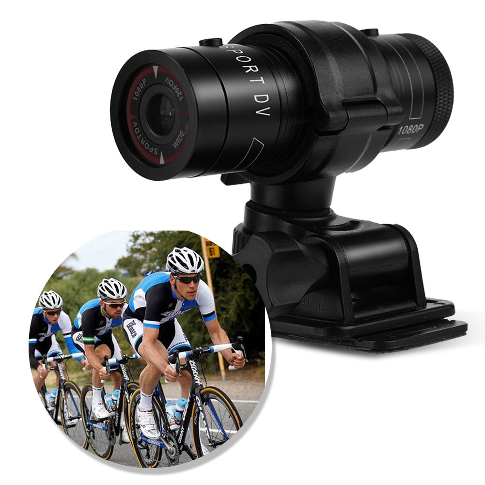 Sport DV Camera,1080P Full HD Waterproof Bike Car Camera with Mic,Mini Portable Video Camera,120 Degree A+ Wide Angle Lens,Mini Sports DV for Outdoor Extreme Adventure