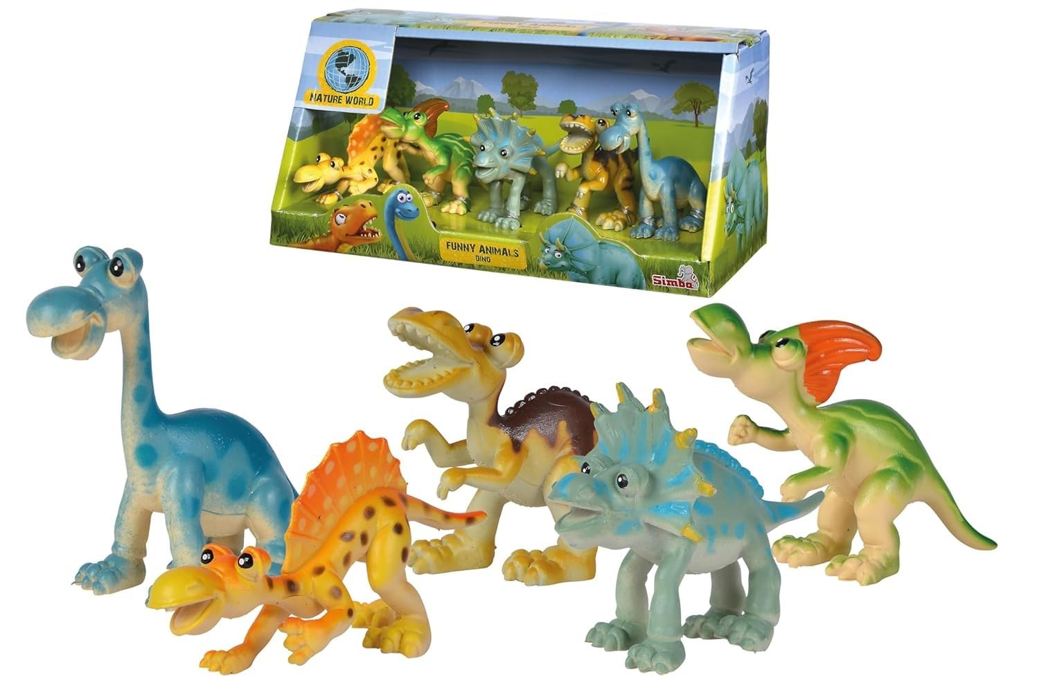 SimbaNature World Dinosaurs 5 Funny Animals Toy Set