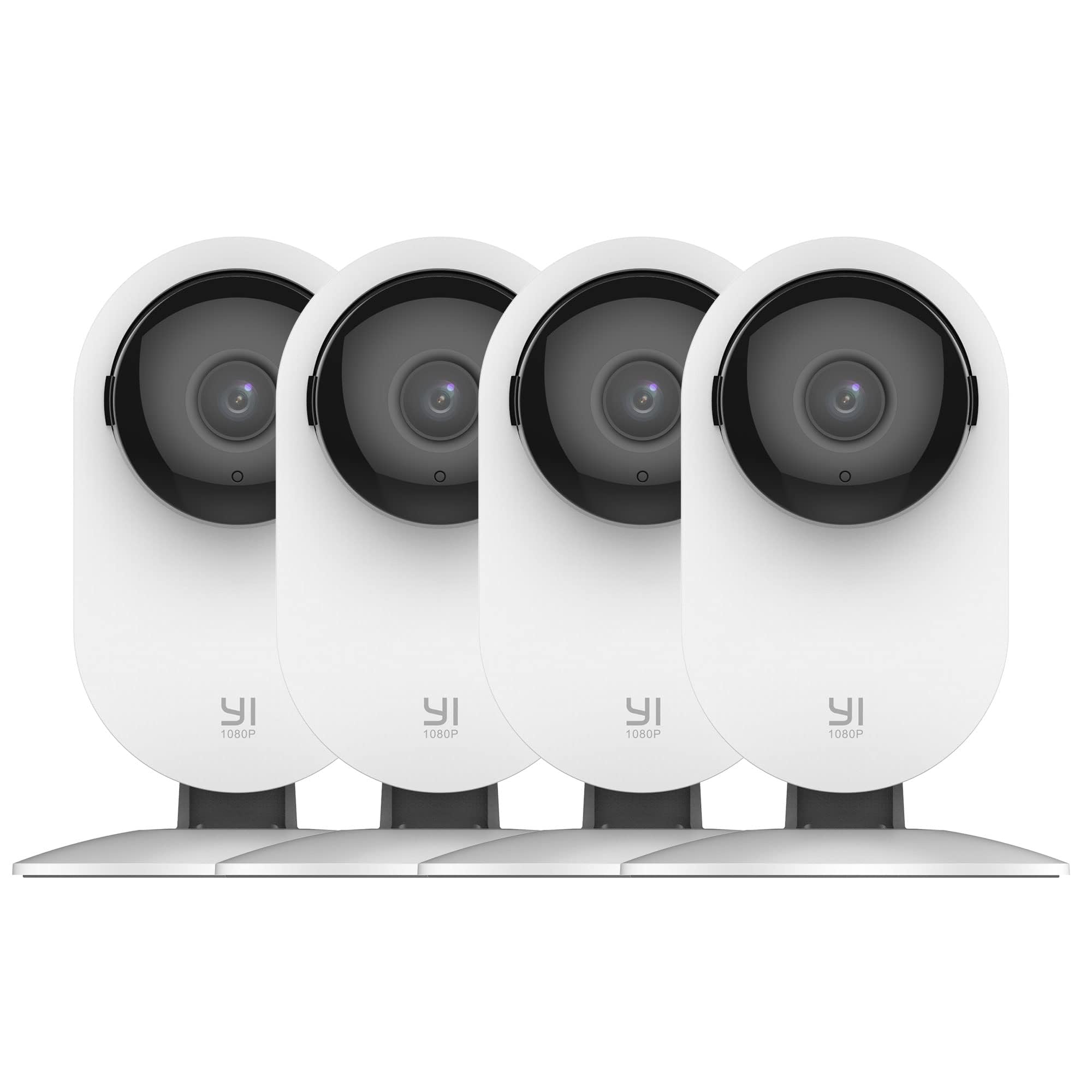 YI 4pc Home Camera, 1080p Wi-Fi IP Security Surveillance Smart System with Night Vision, Baby Monitor