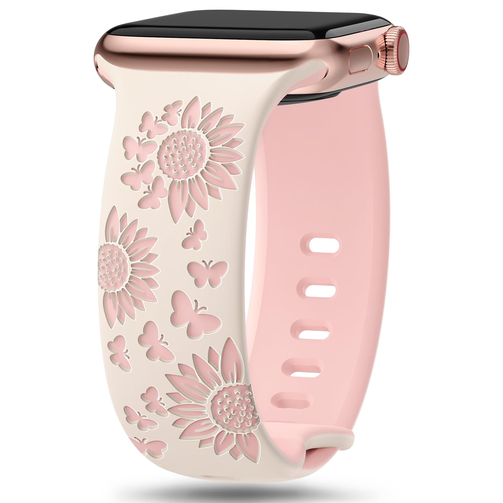 SunnywooFloral Engraved Band