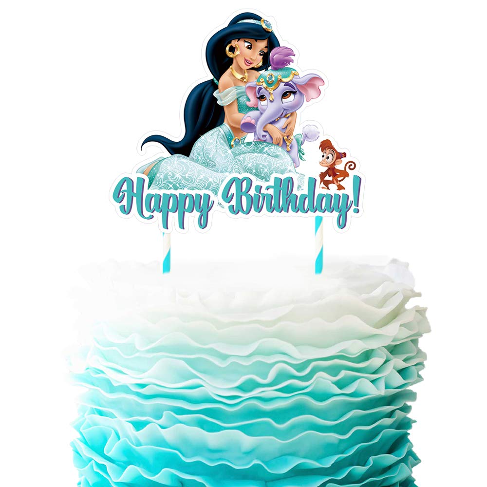 1 pc Decorations for Aladdin Cake Topper Jasmine Birthday Party Topper for Children