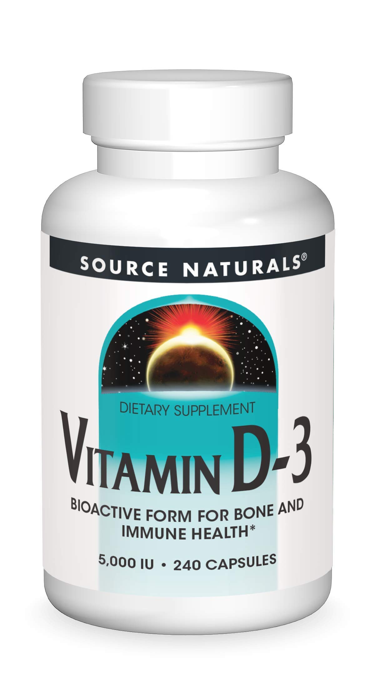 Source NaturalsVitamin D-3 5000 iu Supports Bone & Immune Health - 240 Capsules