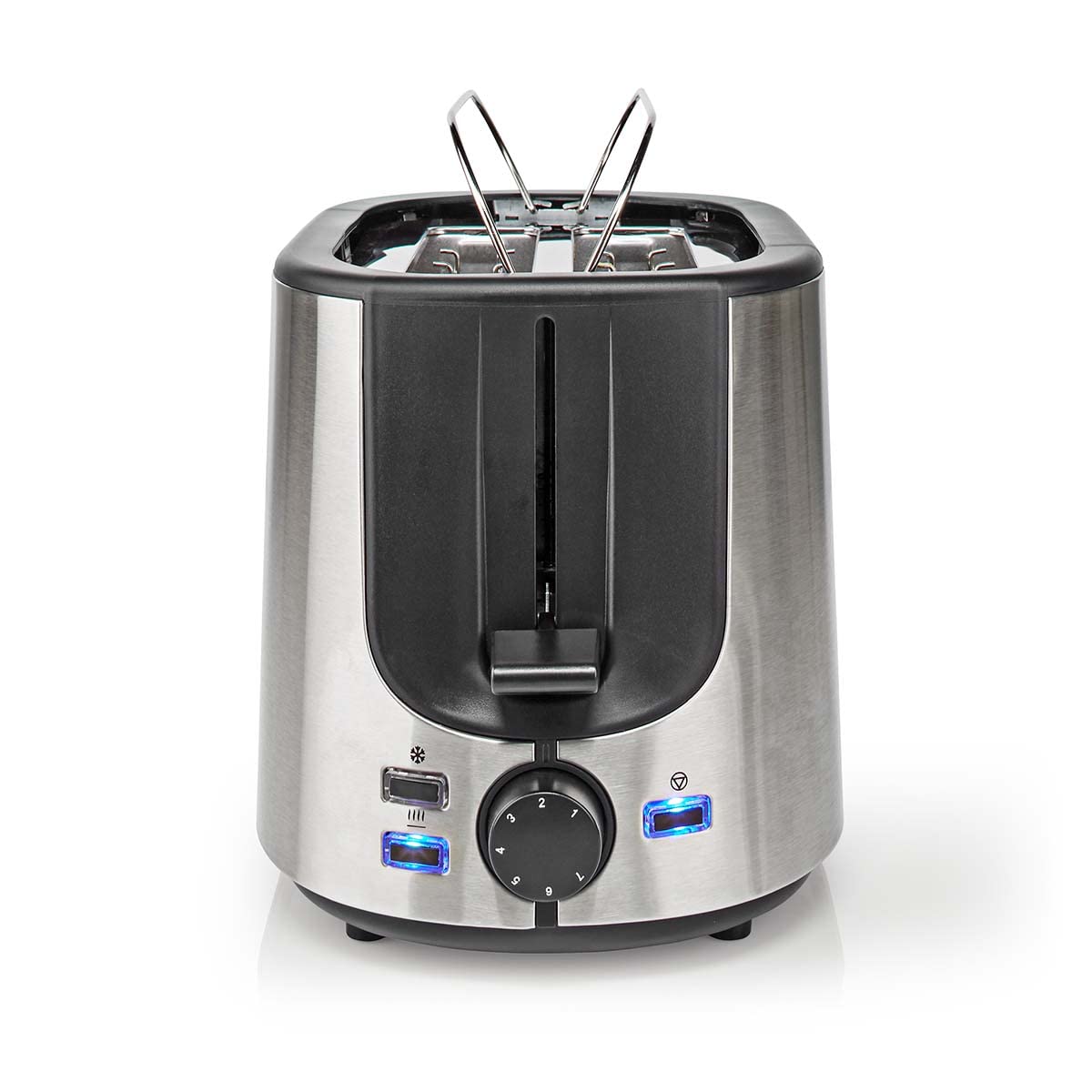 Nedis Toaster, stainless steel series, 2 slots, browning levels: 7, defrosting function, bun attachment, aluminium