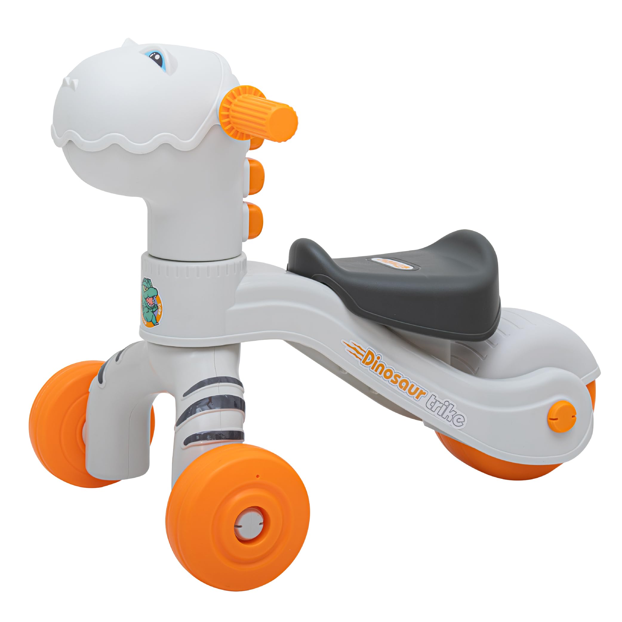 The Moon BrandDino trike Baby Balance Bike with front storage space, |Wide Wheels| First Bike | Birthday Gifts, Baby Girls Boys |12-36 Months| up to 3yrs -Grey