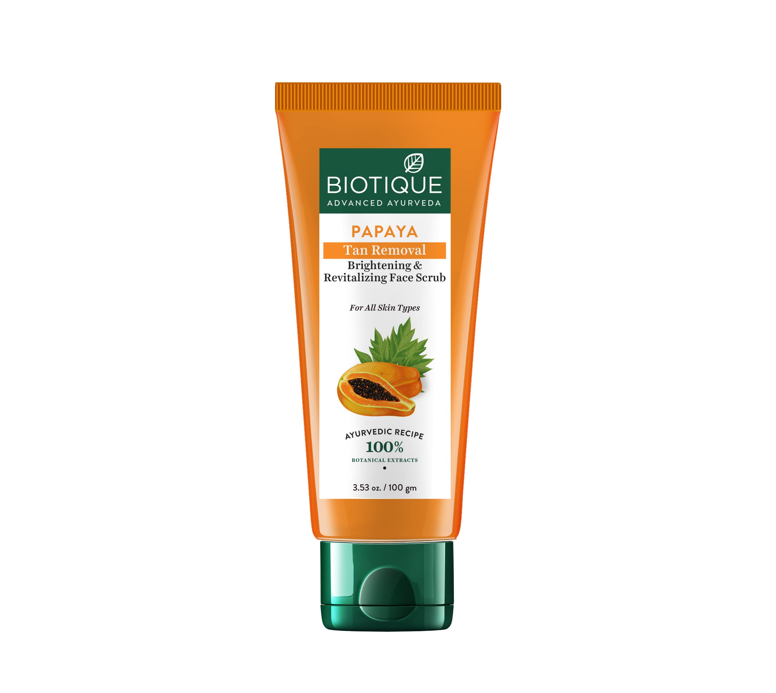 Biotique Bio Papaya Revitalizing Tan Removal Scrub, 100g, Multi