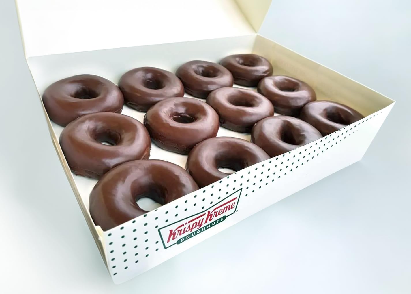 Original Krispy Kreme Chocolate Iced Glazed Donuts Doughnuts (1 Dozen)