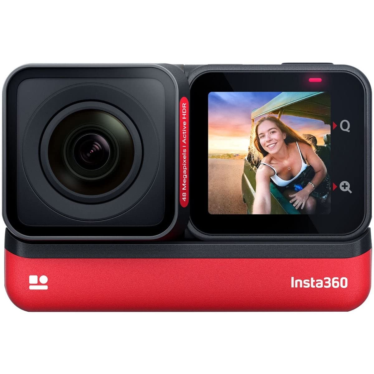 insta360 ONE RS Twin Edition Waterproof Optical Zoom, 1x 4K 60fps Action Camera & 5.7K 360 Camera with Interchangeable Lenses, Stabilization, 48MP Photo, Active HDR, AI Editing, Standard, Vivid, Log