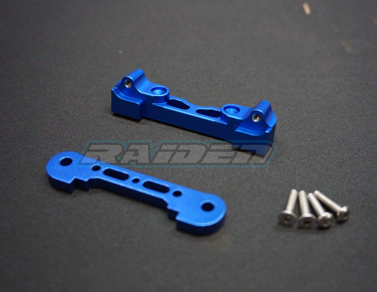 Aluminum Front Lower Arm Suspension Mount for ARRMA Kraton Typhon Senton Talion - Blue