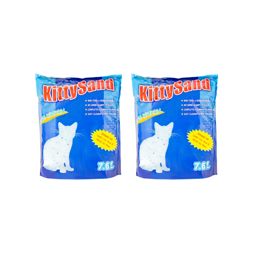 Kitty Sand Crystal Cat Litter 7.6L - Pack of 2