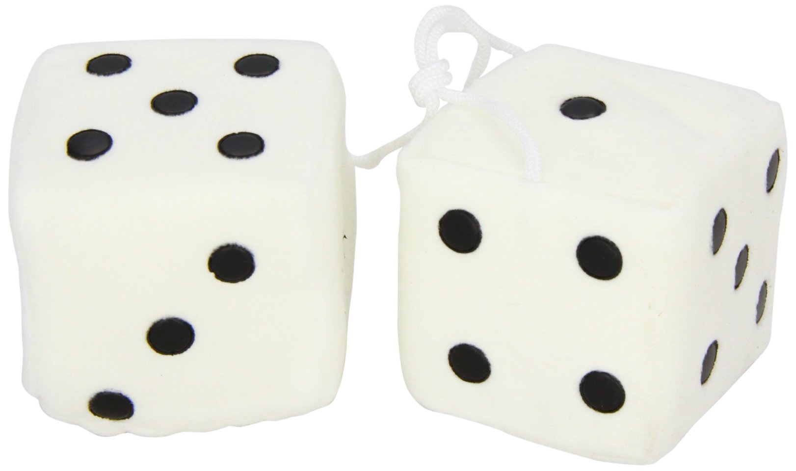 Sumex DADOS10 Car Hanging Furry Dice, White, 7 x 7 cm