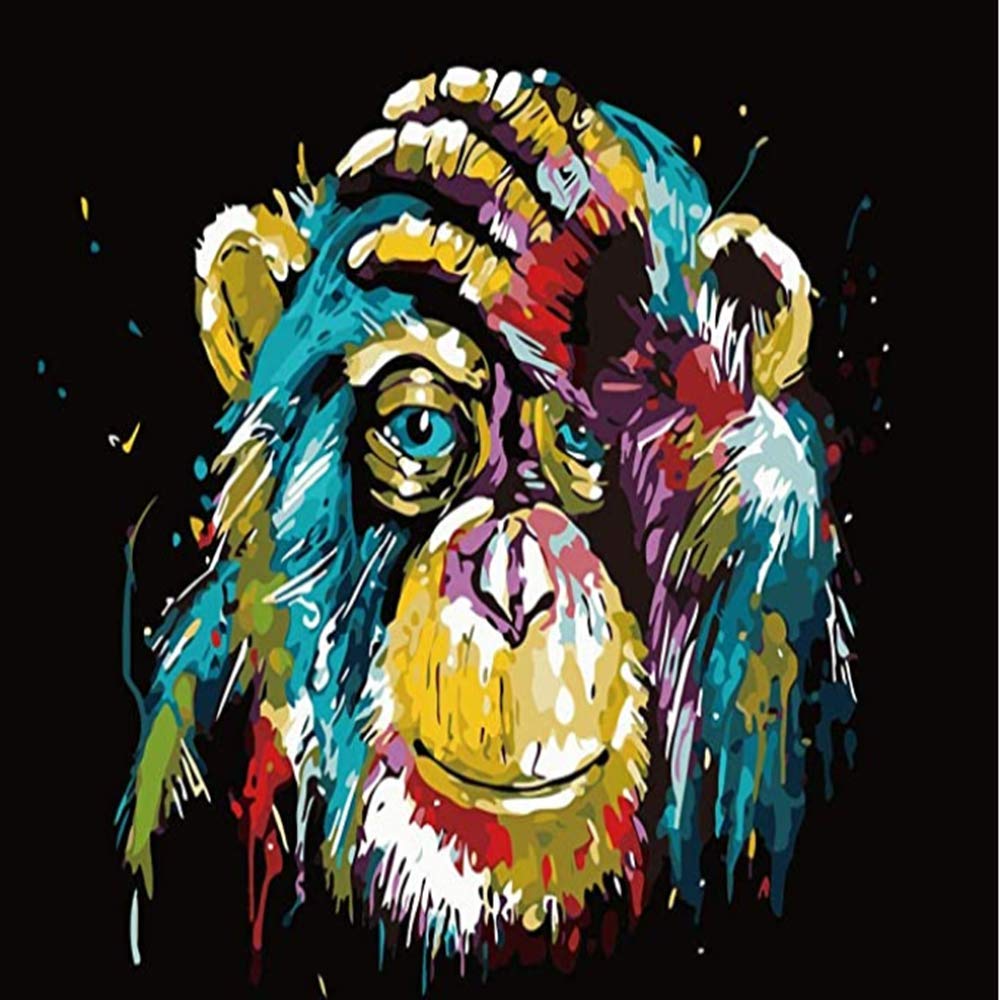 YWSH YK-ARTS Monkey Digital Oil Painting By Numbers DIY Module Picture by Hand for Home Decor Children