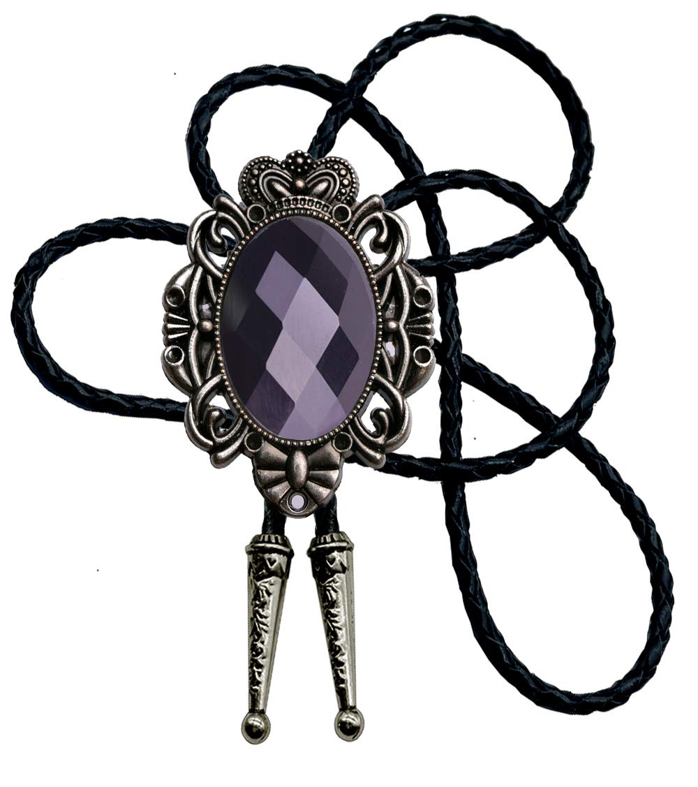 MoranseBolo Tie Natural Colors Stone Western Celtic Style Genuine and Cowhide Rope