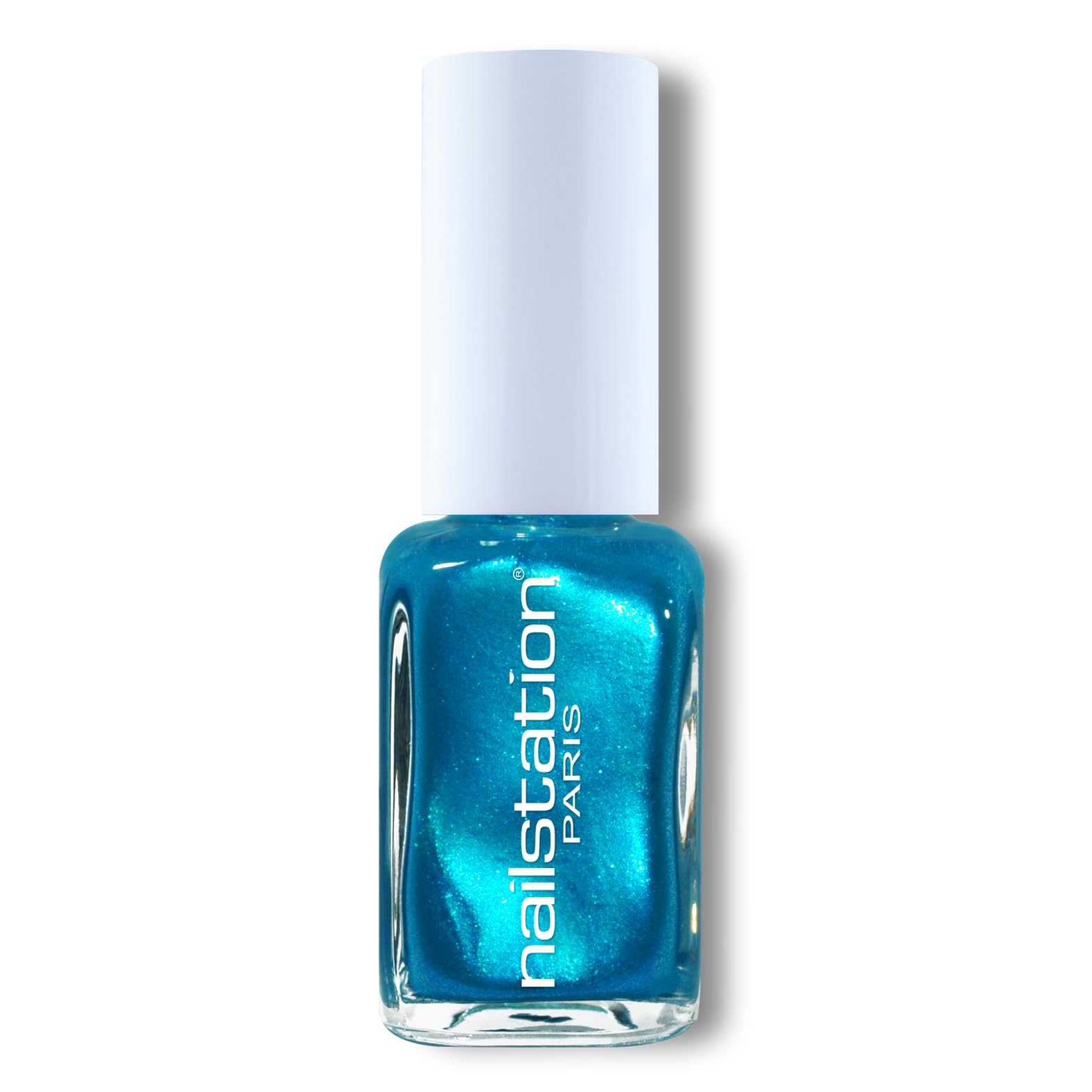 Nailstation® fleur bleue | Blue shimmer nail polish