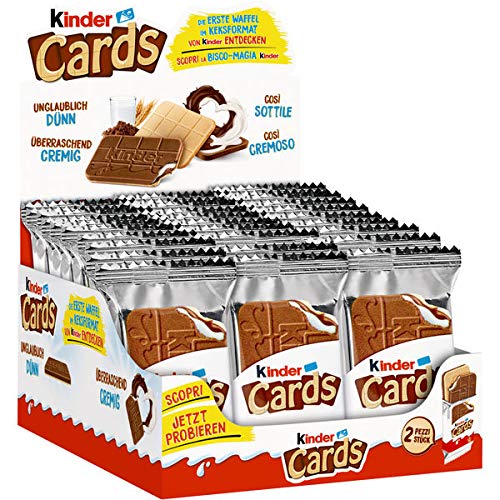 kinder cards chocolate wafers (30 pack of 2)