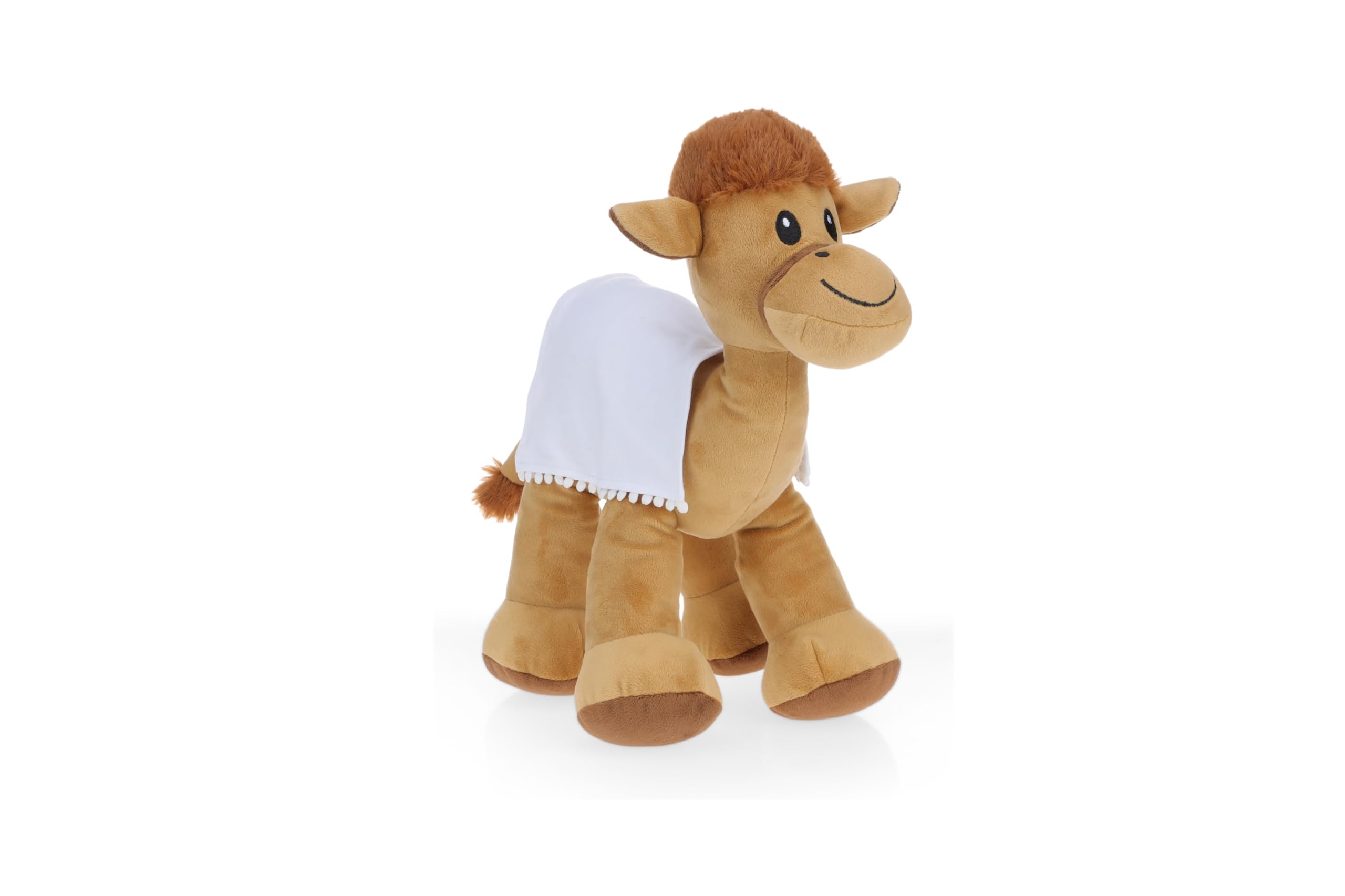 Eco-neutral Sustainable Camel Soft Toy – Sustainable, Plush, and Huggable Brown Stuffed Animal toy for Kids/Cars Acesssories - 25 cm