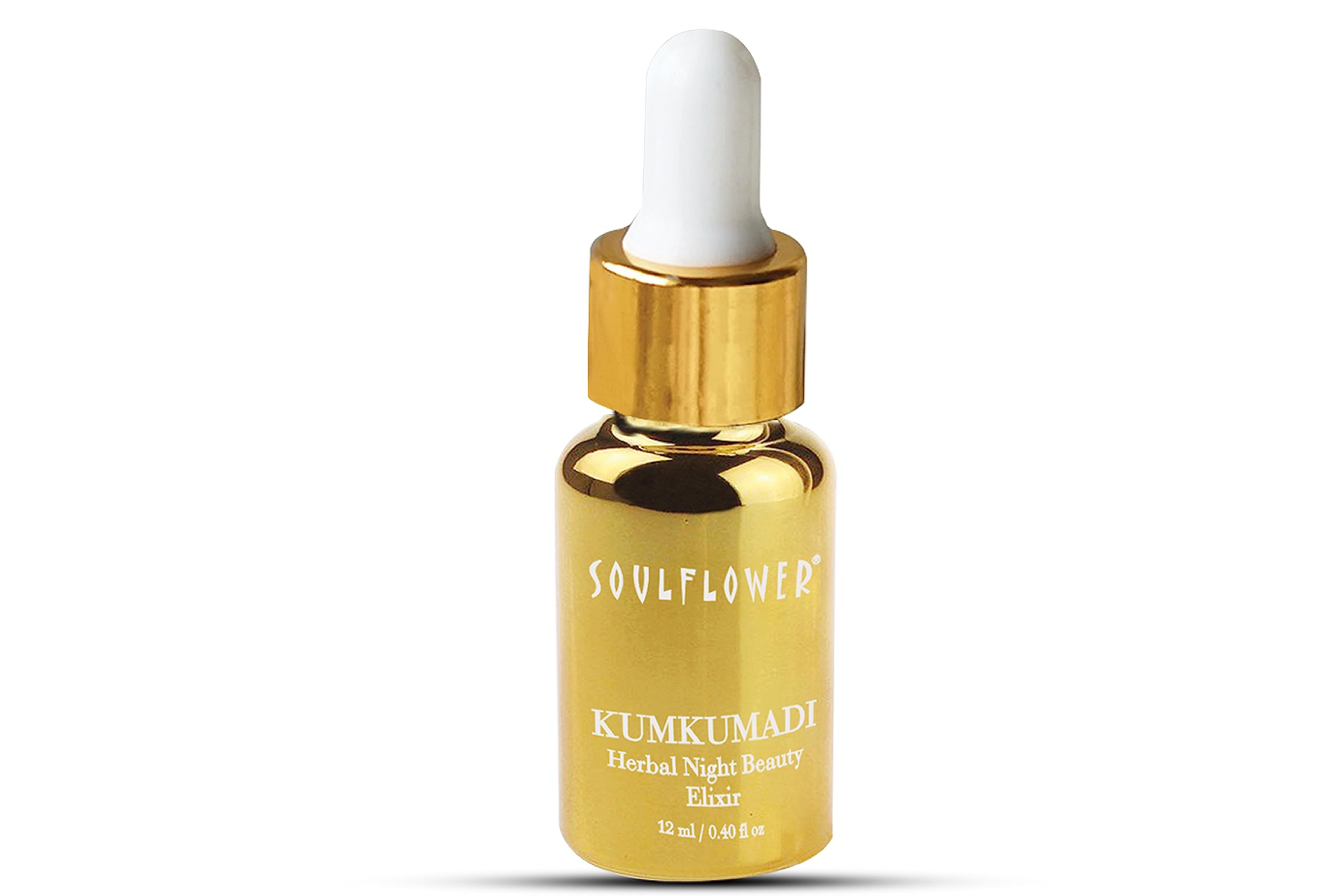 Soulflower Kumkumadi Tailam | Glow, Brightening, Moisturizing Skin, Acne, Pimple, spots, Black Heads, Fine Lines & Wrinkles | Real Saffron and Almond | Clinically Tested & Preservative Free | 12ml