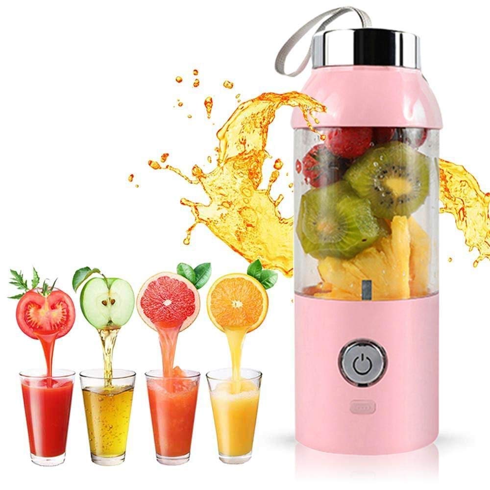 Beewanta Mini Juicer Multifunctional Juice Cup Water Bottle USB Electric Portable Electric Mini Personal/home Blender USB Rechargeable Travel Squeezer 500-600ml