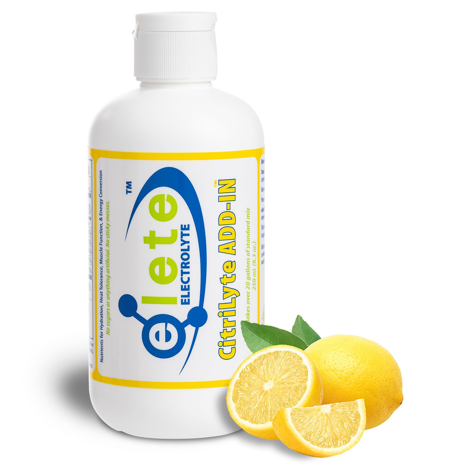 elete CitriLyte Electrolyte Add-in Hydration Drops | Sodium, Magnesium, Potassium | Slight Lemon Flavor, All Natural | Leg and Muscle Cramp Relief | Transform Any Drink into a Sports Drink, 8.3 oz