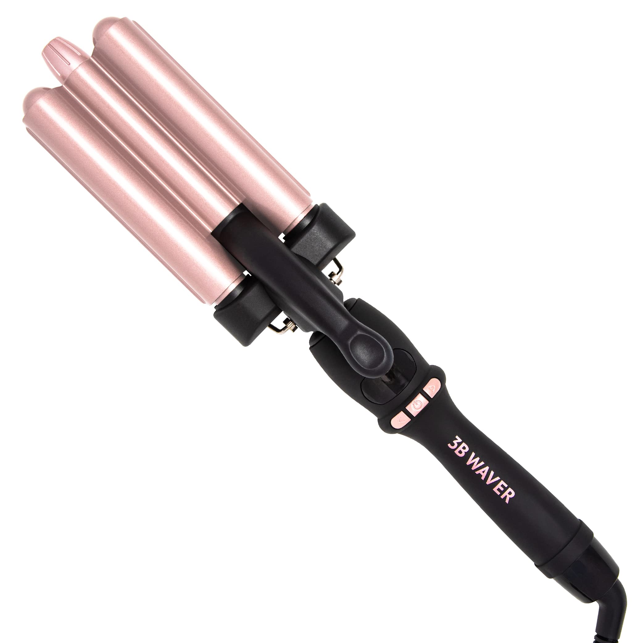 Beachwaver 3B Waver Triple Barrel Hair Waver - Midnight Rose | Professional Curling Iron for Easy Mermaid Waves | Adjustable Temperature, LED Screen, Ceramic Barrels, Tames Frizz & Boosts Shine