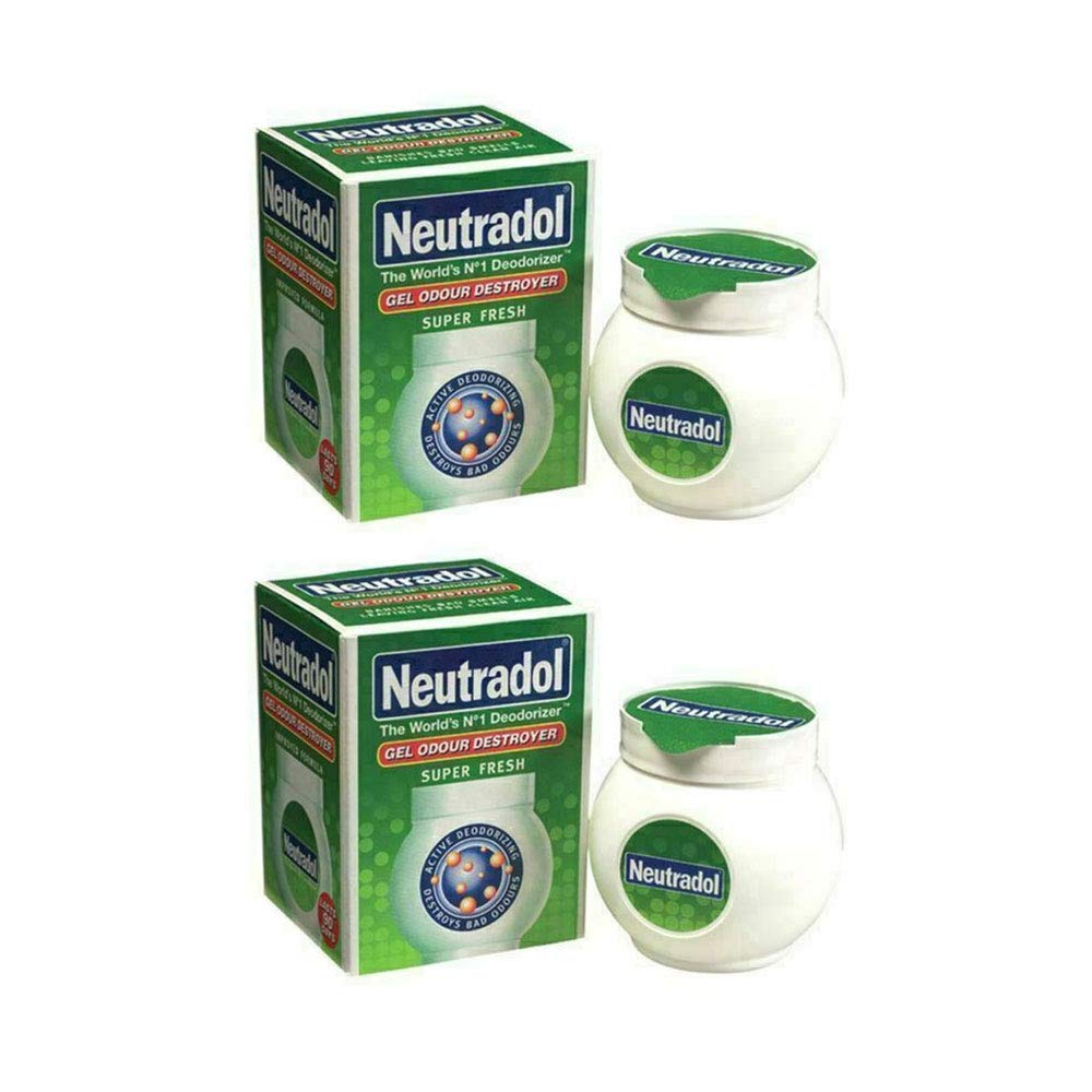 Neutradol Super Fresh Air Freshener Odour Remover Destroyer Gel Power Orb 140g (2 Pack)