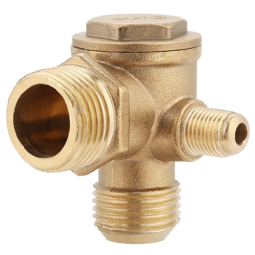 BTER Strength 90 Degree Brass Air Valve, Checkvalve for Tube for Compressor for Piston Pump for Air Pressure Tank default