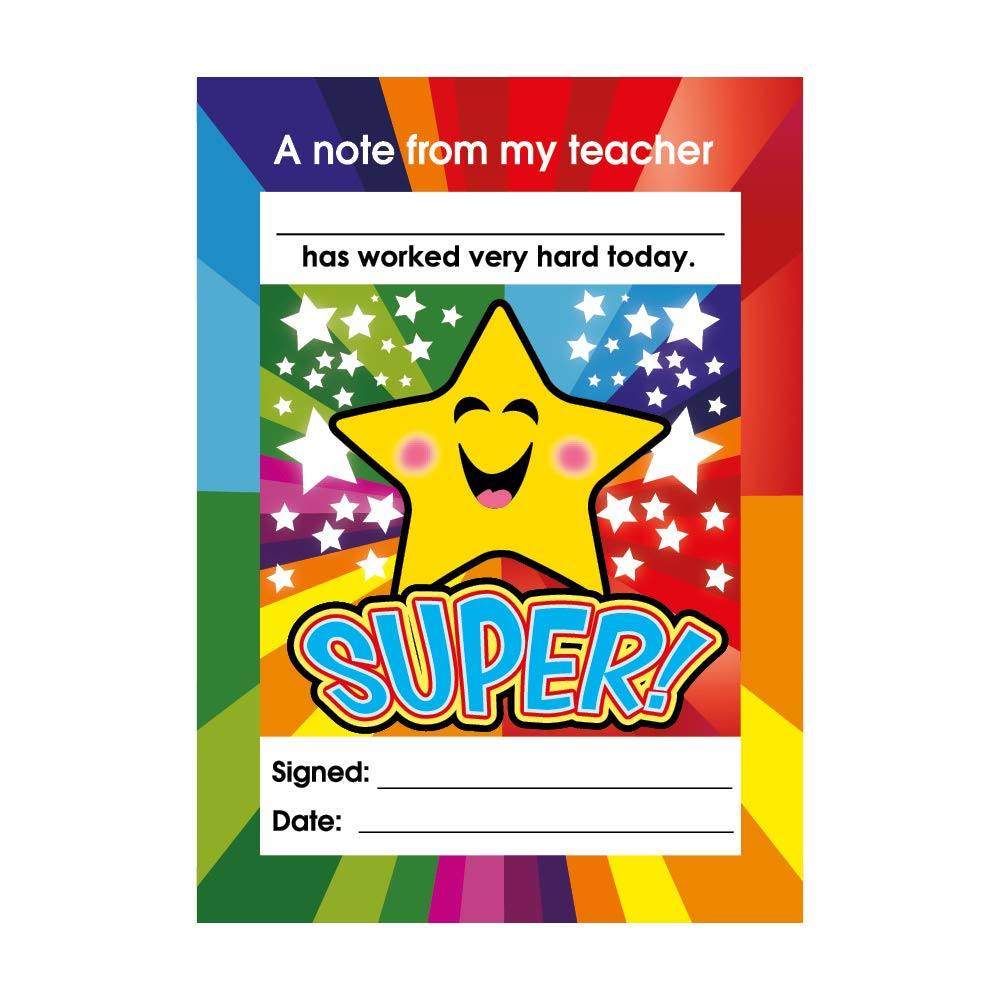 SuperStickers Praise Note Pad for Teachers. 'Super'. 60 Sheets.