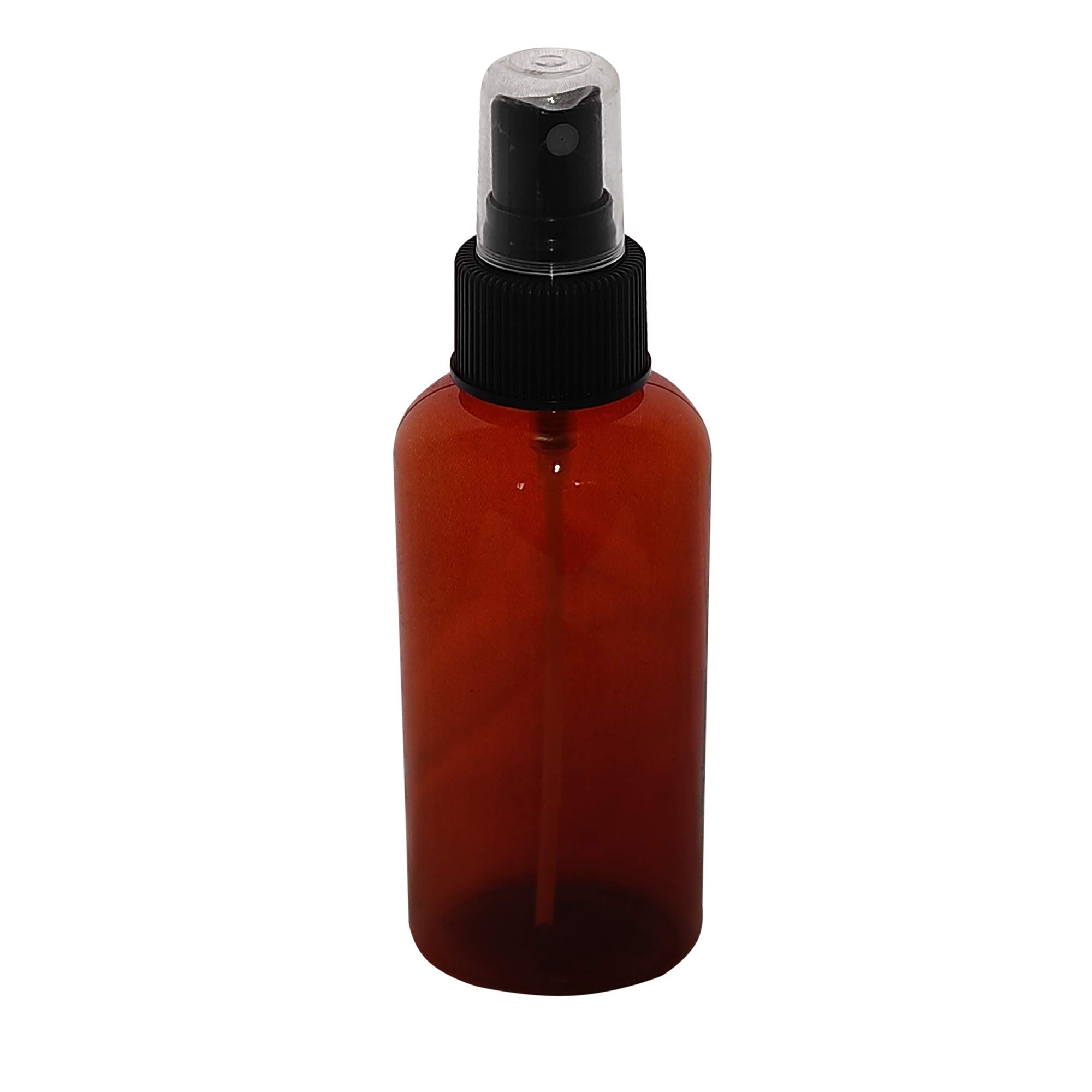 WM (Bulk Pack of 24) 4 Oz Amber Refillable Empty Plastic Bottle w/Fine Mist Spray - Mfg. USA. Used in Travel, DIY Oils, Soap, Shampoo, Lotion, Cosmetics, Aromatherapy.