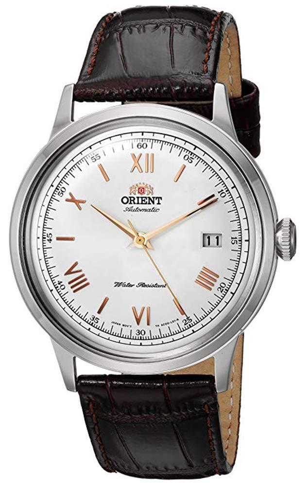 Orient Men's '2nd Gen. Bambino Ver. 2' Japanese Automatic Stainless Steel and Leather Dress Watch