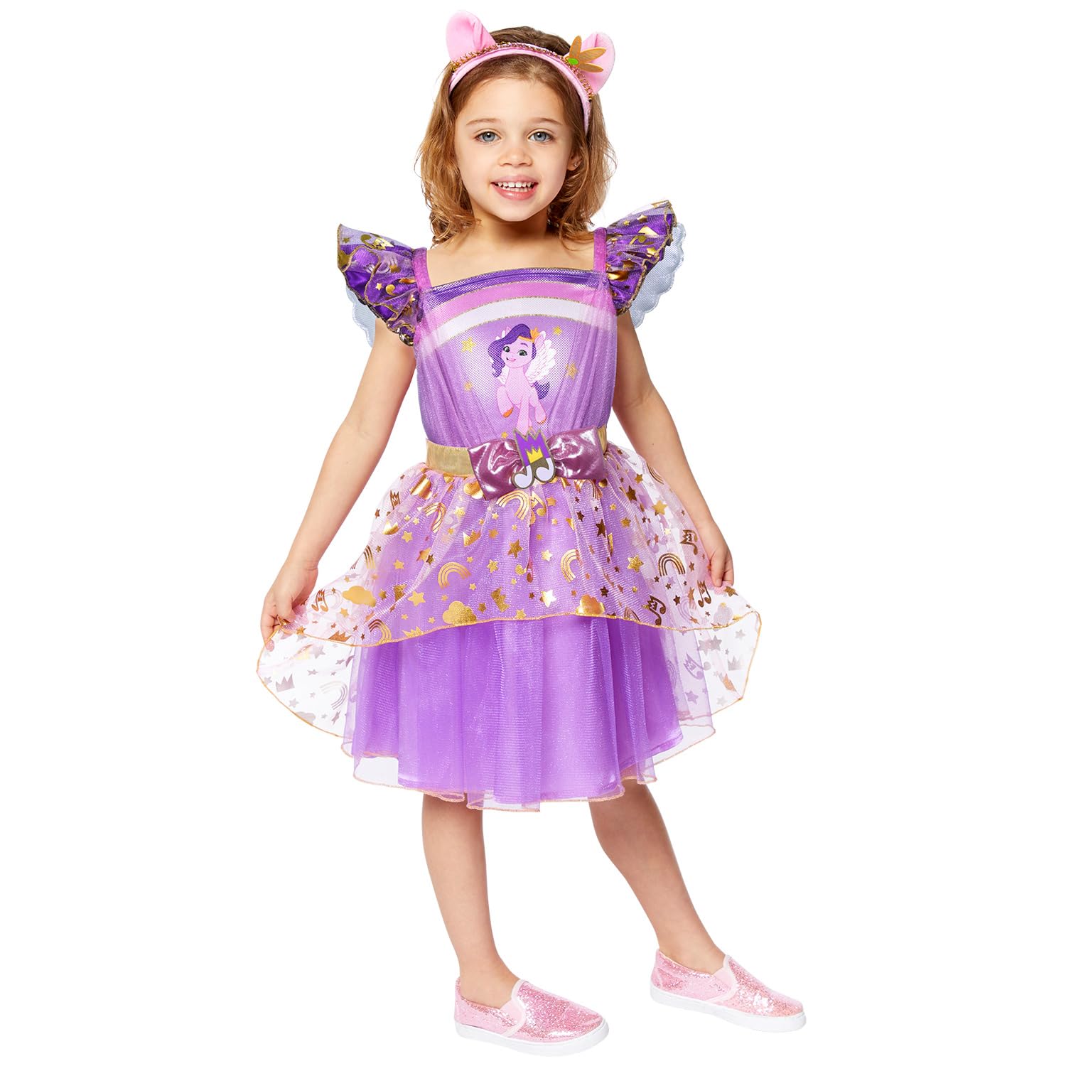 amscan Childs Girls Officially Licensed My Little Pony Pipp Petals Fancy Dress Costume