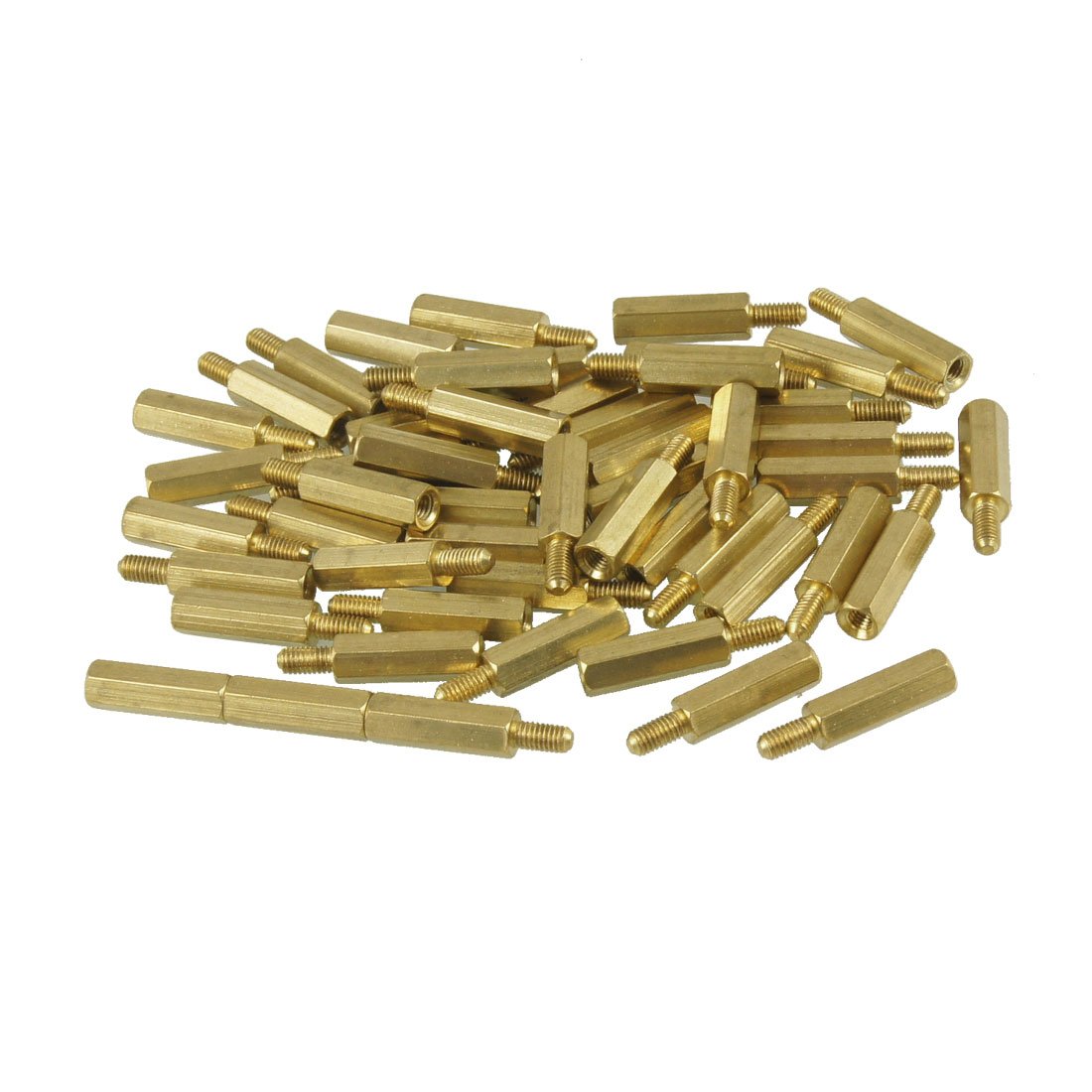 Generic 50 Pcs Screw PCB Stand-Off Spacer Hex M3 Male x M3 Female 15mm Length