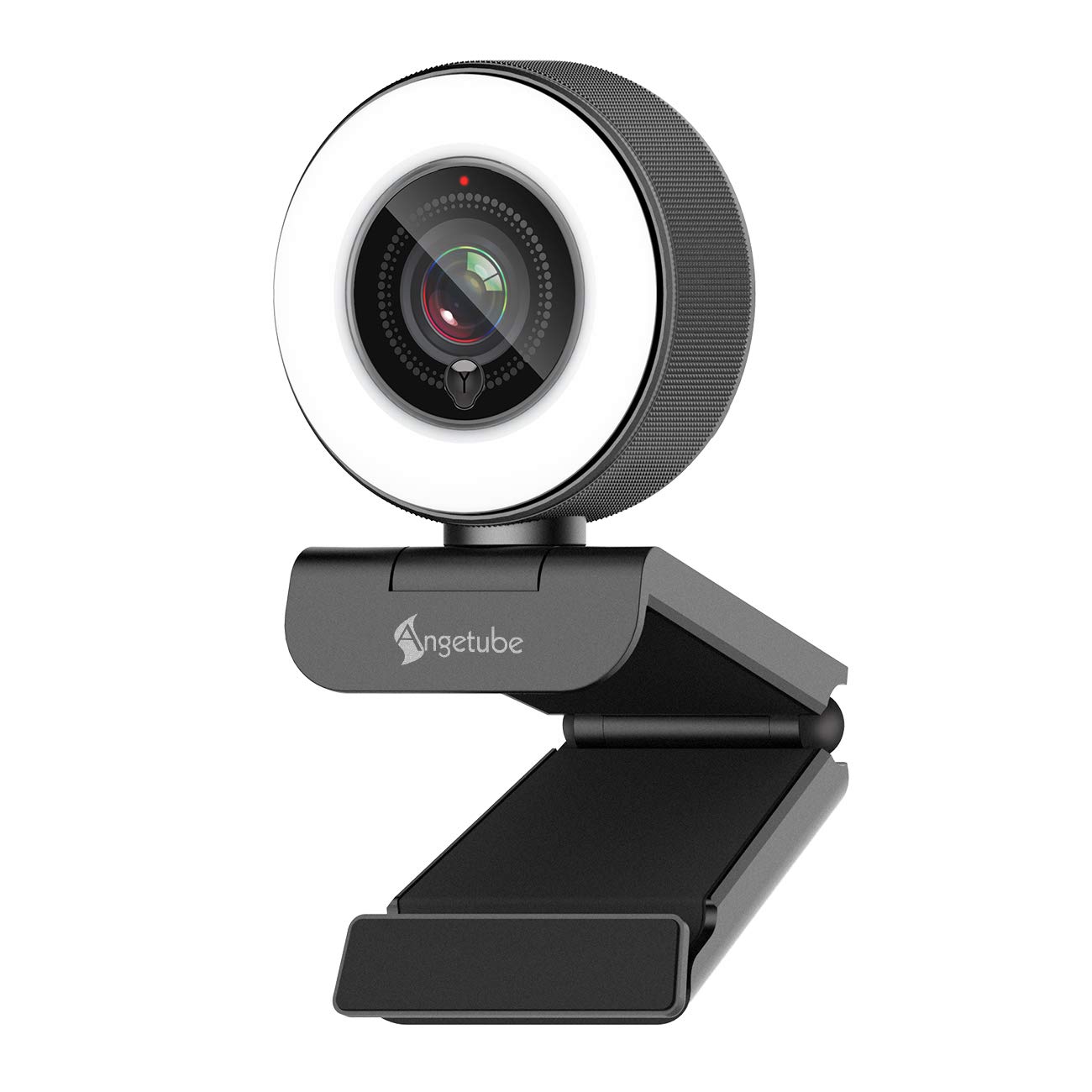 Angetube Streaming HD Webcam 1080P With Ring Light, 967 USB PC Autofocus Web Camera With Dual Microphone,Video Cam for Mac Windows Laptop Conferencing Gaming Xbox Skype OBS Twitch Youtube Xsplit