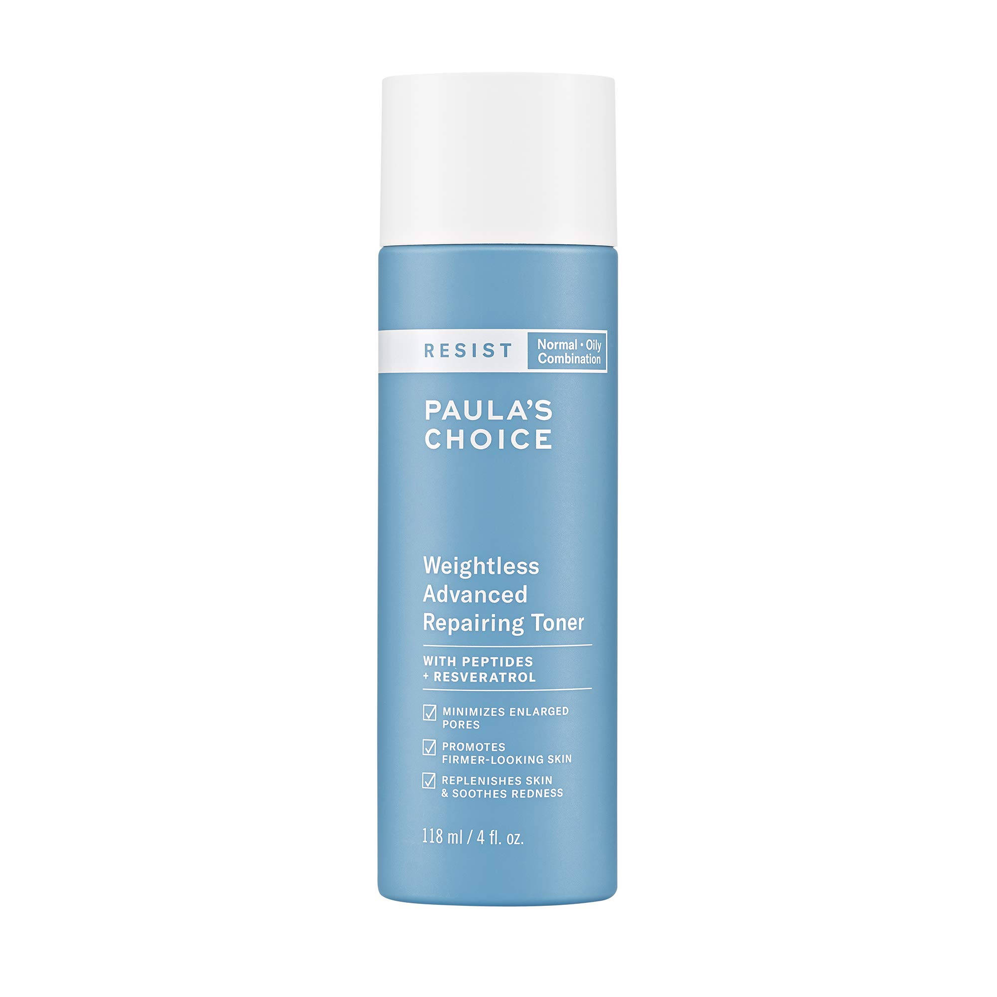 PAULA'S CHOICERESIST Anti Aging Repairing Toner - Minimizes Enlarges Pores, Rehydrates & Corrects Uneven Skin - Blackhead Prone Skin - Niacinamide - Oily to Combination Skin - 118 ml