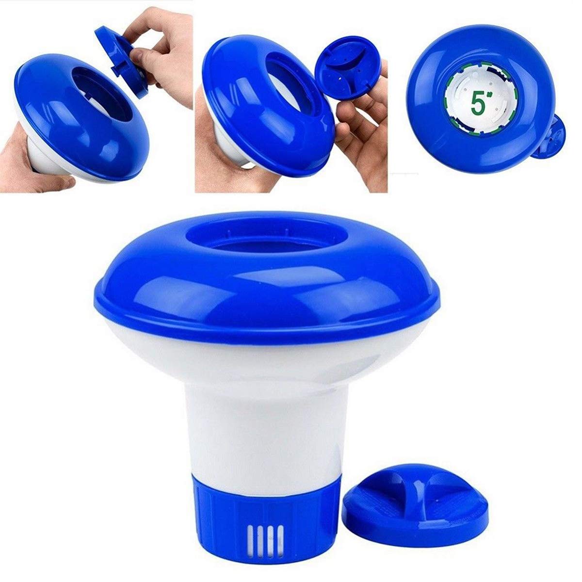 Camidy Floating Tablets Dispenser for Swimming Pool, Floater Holder Basket for Hot Tub Swimming Pool