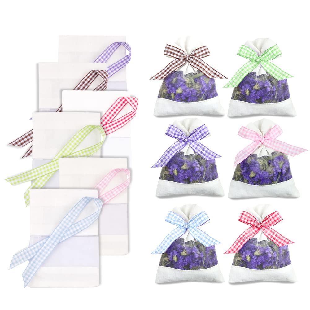 Sachet Empty Bags Linen Fabric Bags Organza Gauze Bags for Lavender, Spice and Herbs