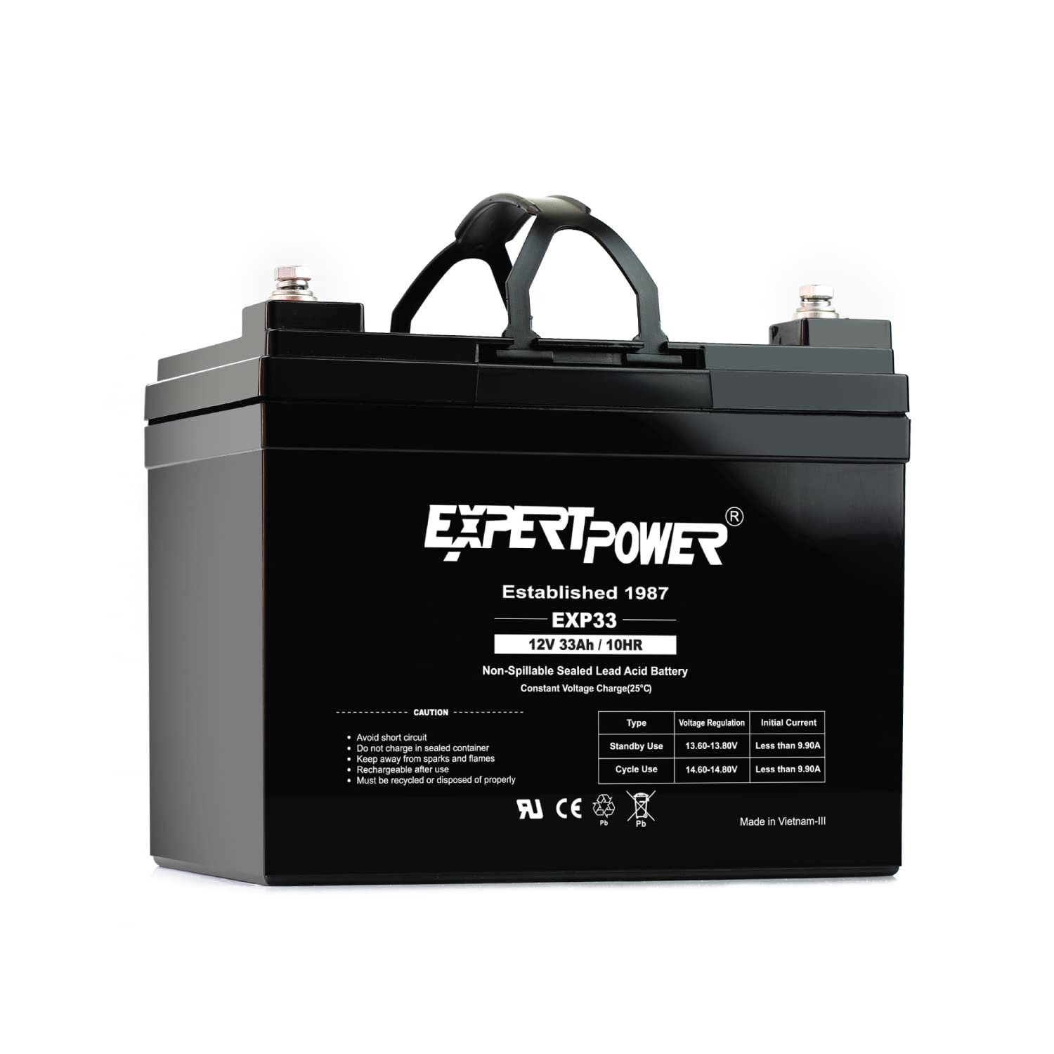 ExpertPower 12v 33ah Rechargeable Deep Cycle Battery [EXP1233 ]