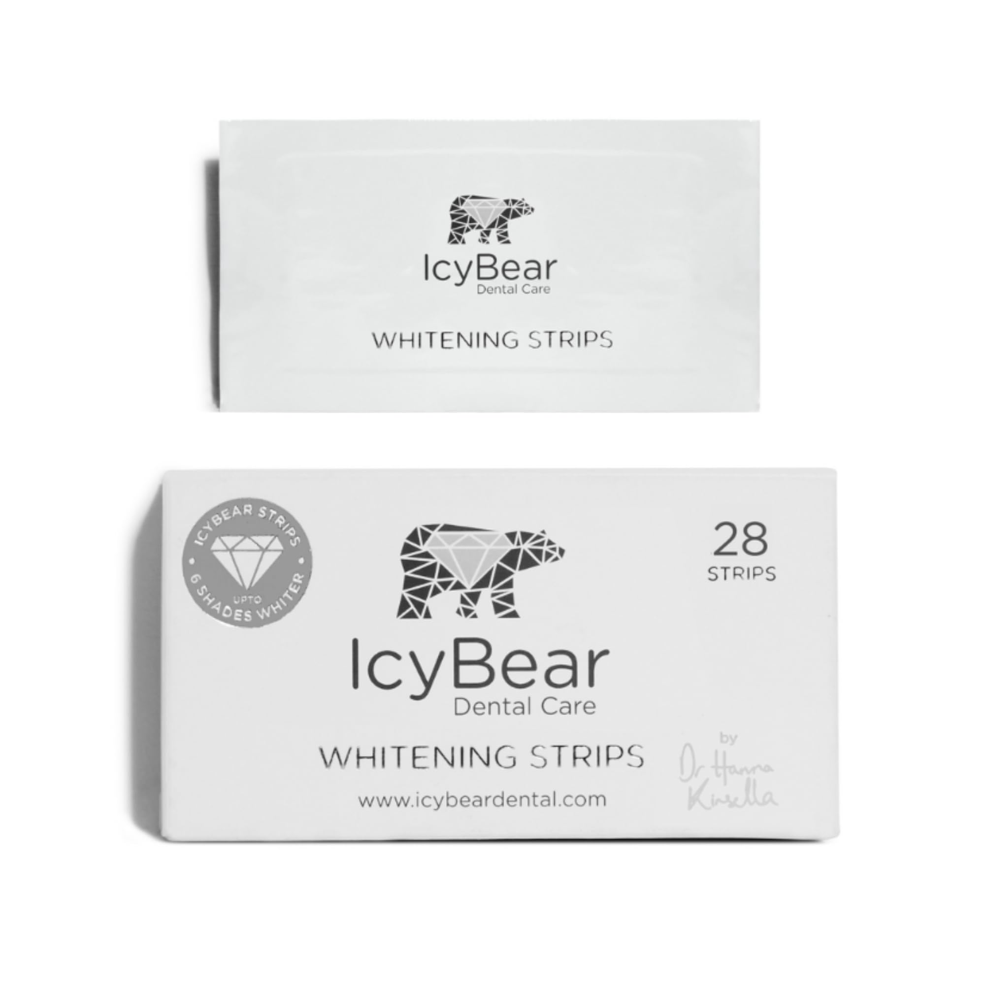 ICY Bear Teeth WHITENING Strips – Pap Technology - Effective Stain Removal for Brighter White Teeth – Easy Application, Comfortable Fit, Perfect for Home Use – Instant Smile Enhancement