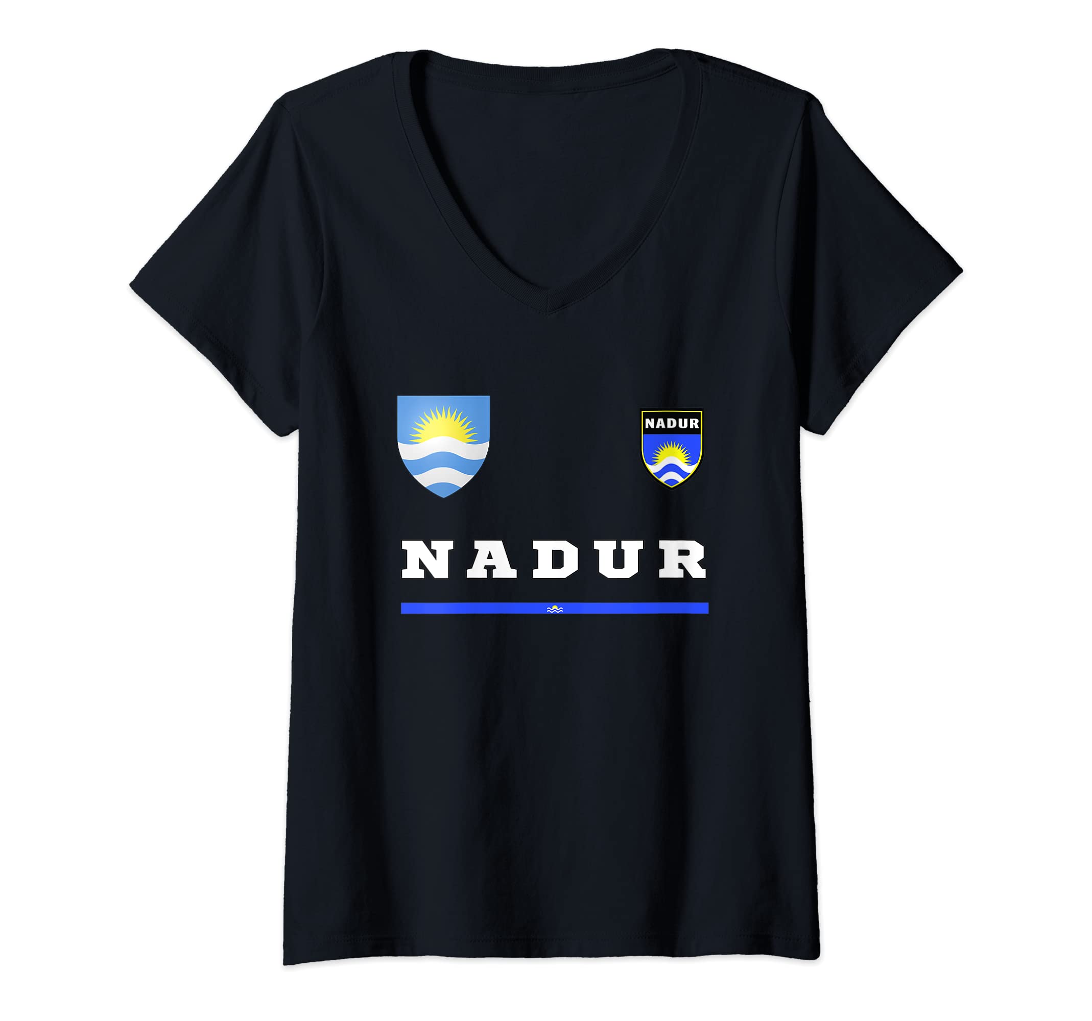 Womens Nadur Soccer/sports Flag national pride Gift V-Neck T-Shirt