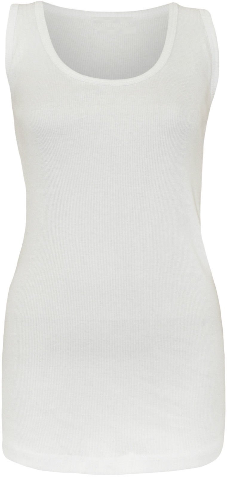 NY Deluxe EditionWomens Ladies Plus Size Plain Ribbed 100% Cotton Vest Top Summer Casual Loungewear Top UK Size 16-28