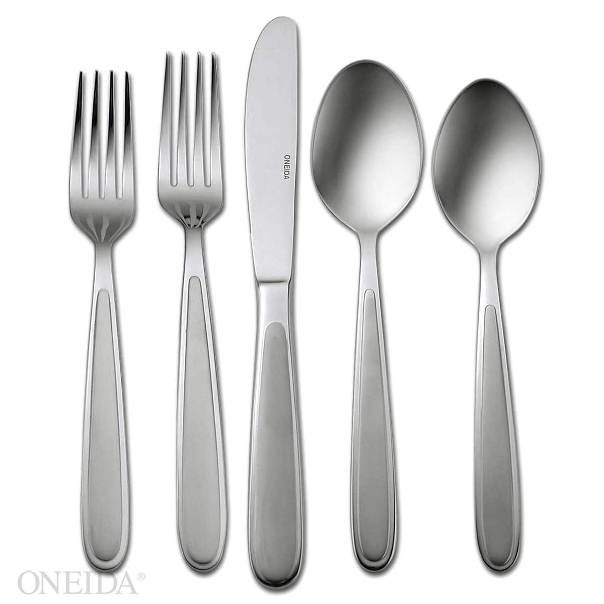 OneidaJordan 20 Piece Everyday, Service for 4 Flatware, 10.4 inches, Silverware Set