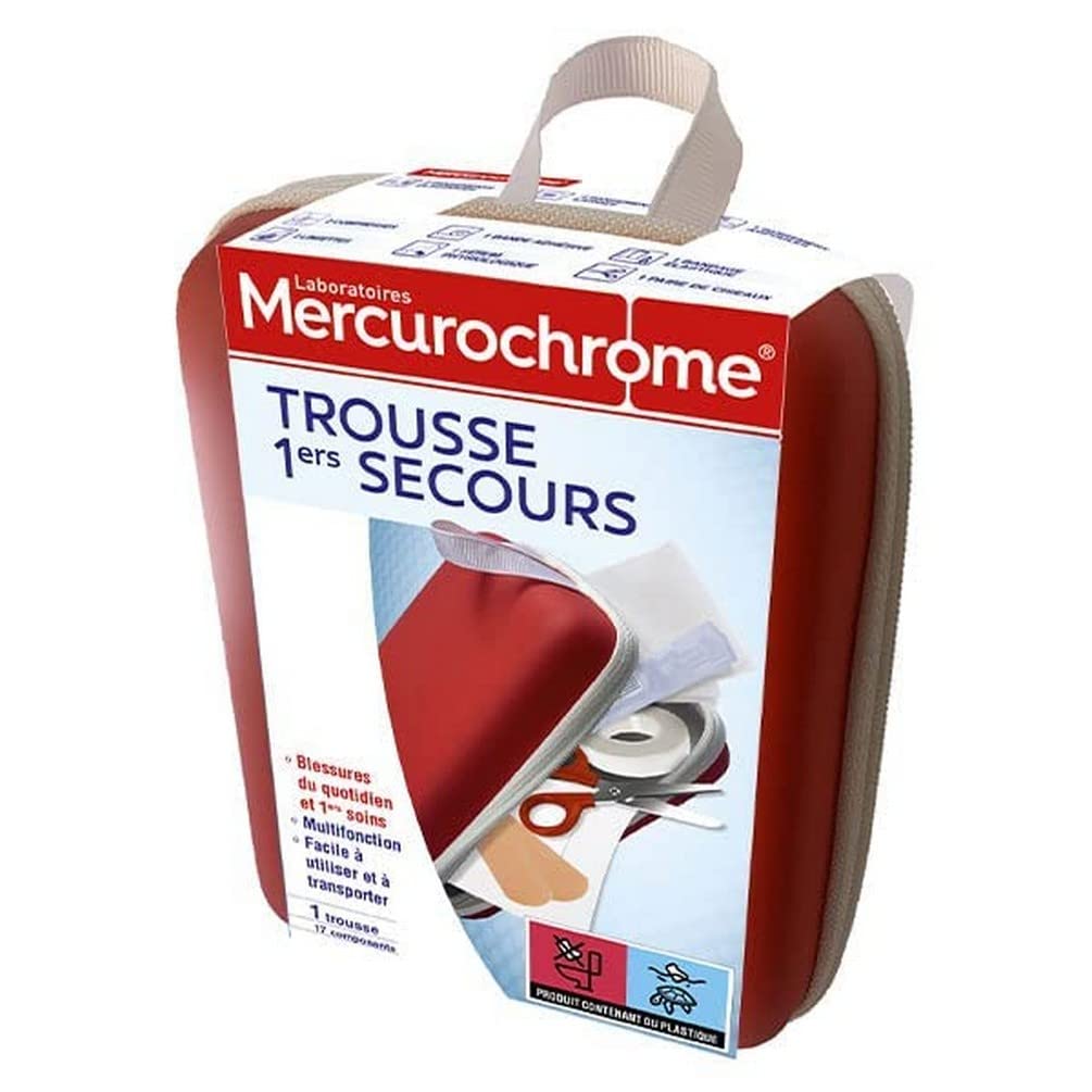 MERCUROCHROME 1st Aid Kit - Daily Injuries & 1st Care - 17 Components - Multifunction