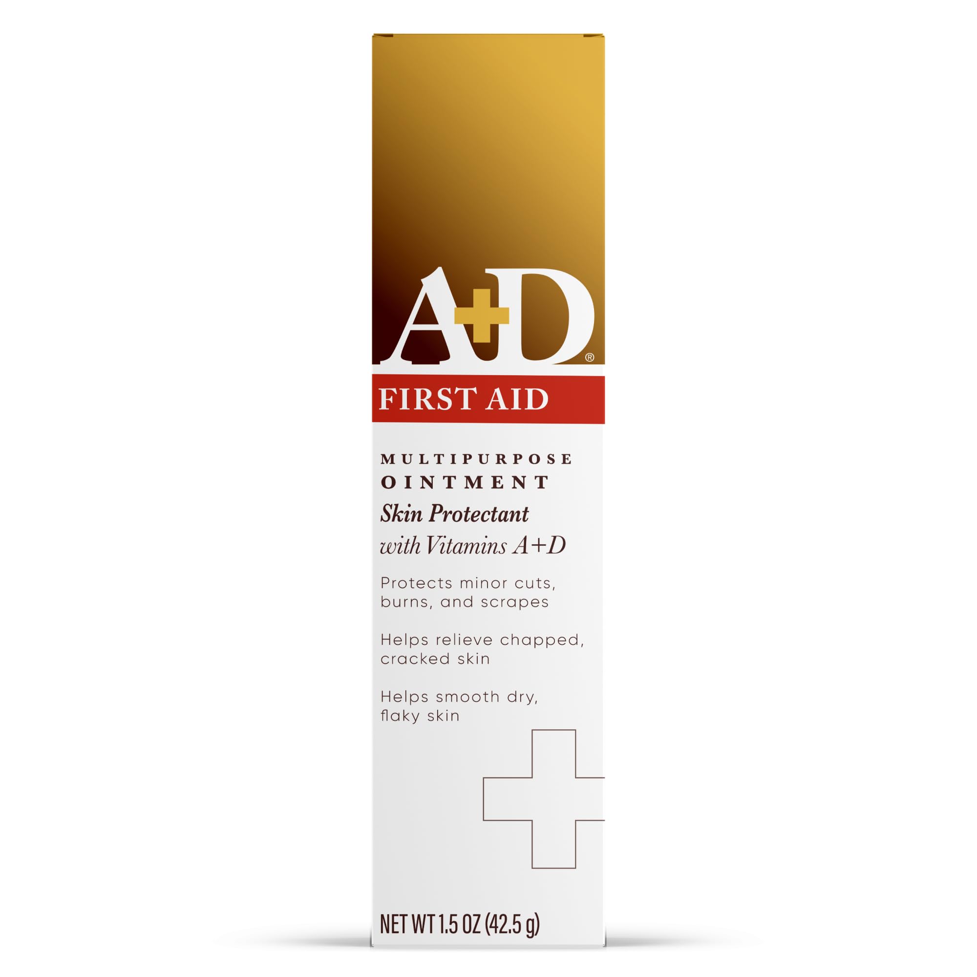 A+D First Aid Healing Ointment - Moisturizing Skin Protectant for Dry Cracked Heels, Elbows, Hands and Lips - Use After Hand Washing, Packaging May Vary, Multicolor – 1.5 oz Tube