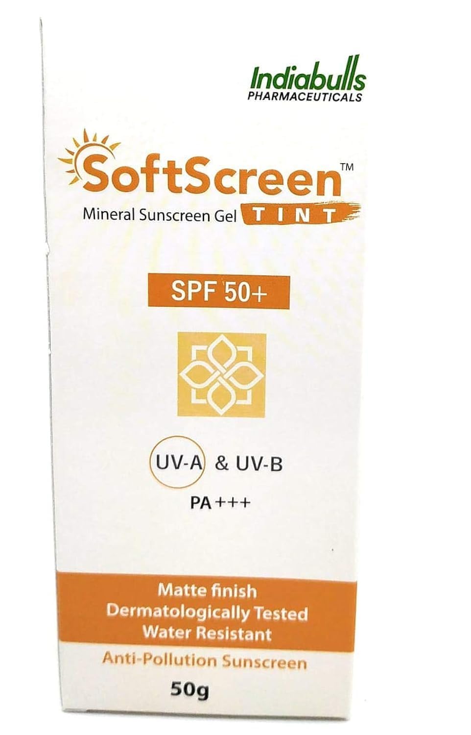 Indiabulls SoftScreen Mineral Sunscream Gel TINT Cream 50g by radiance pharmacy