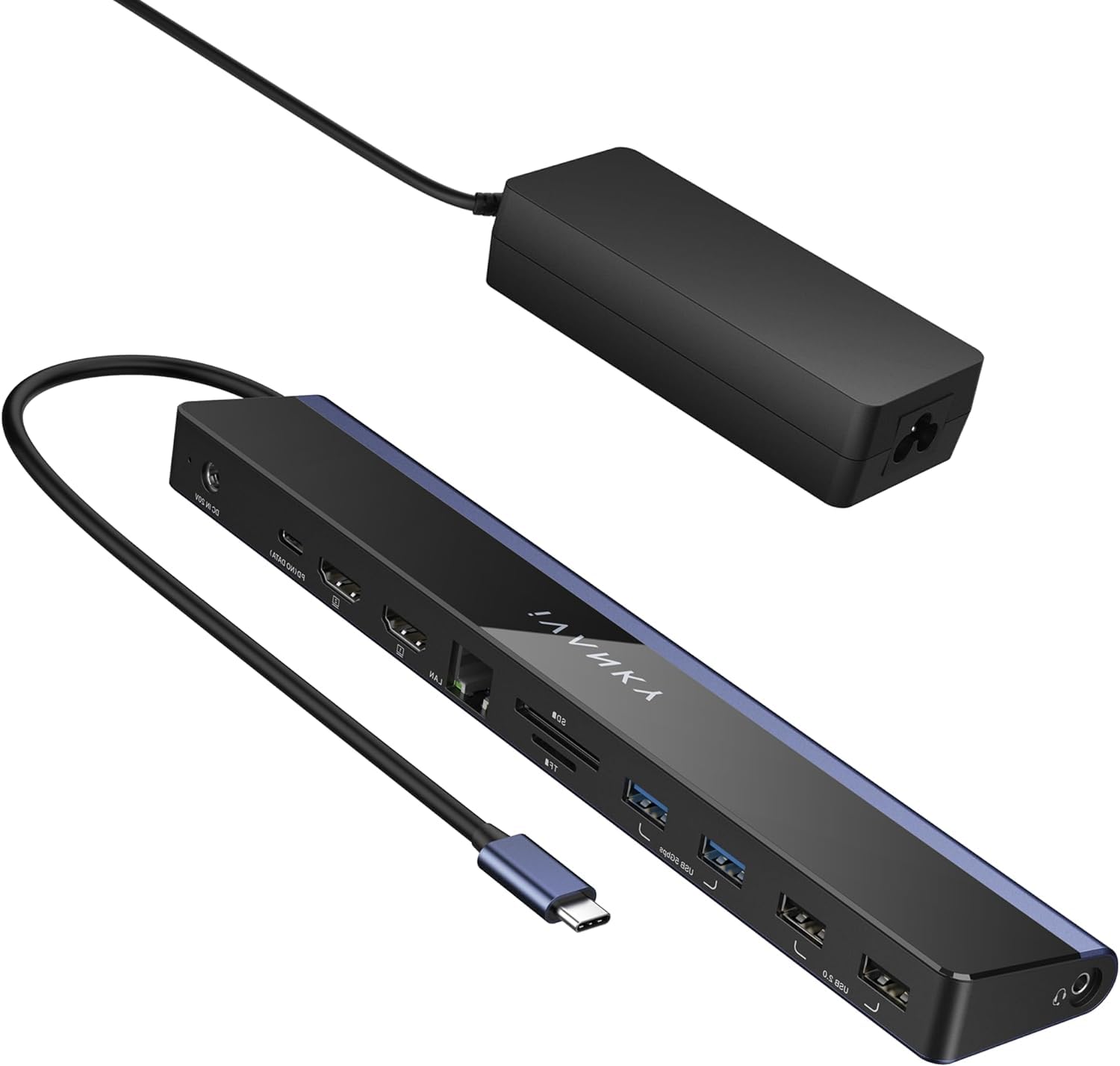 USB C Laptop Docking Station with 100W Power Adapter, iVANKY 12-in-1 85W PD Dock, Dual 4K HDMI Display Thunderbolt 3/4 Dock for Dell, HP, Lenovo, Asus,Surface, etc, USB 3.0， Ethernet, 2HDMI, SD/TF