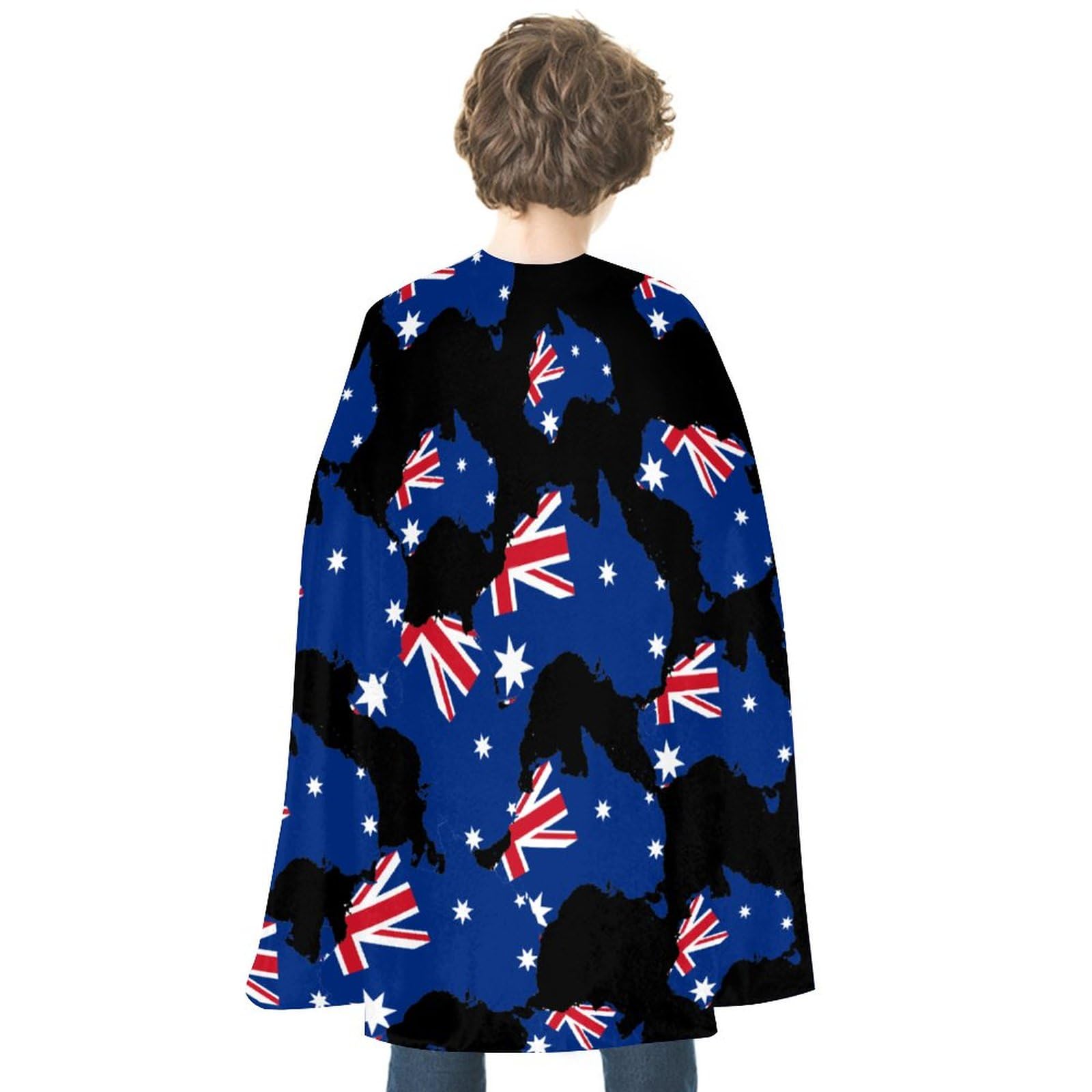 Australian Flag Map Halloween Capes Cosplay Costumes Christmas Dress Up Birthday Party Gift with Cool Funny Cute Print