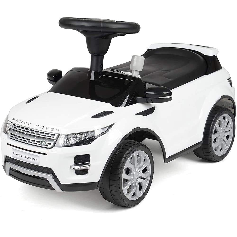 DORSA®Licensed Range Rover Ride on Car with Music and Under Seat Storage (White)