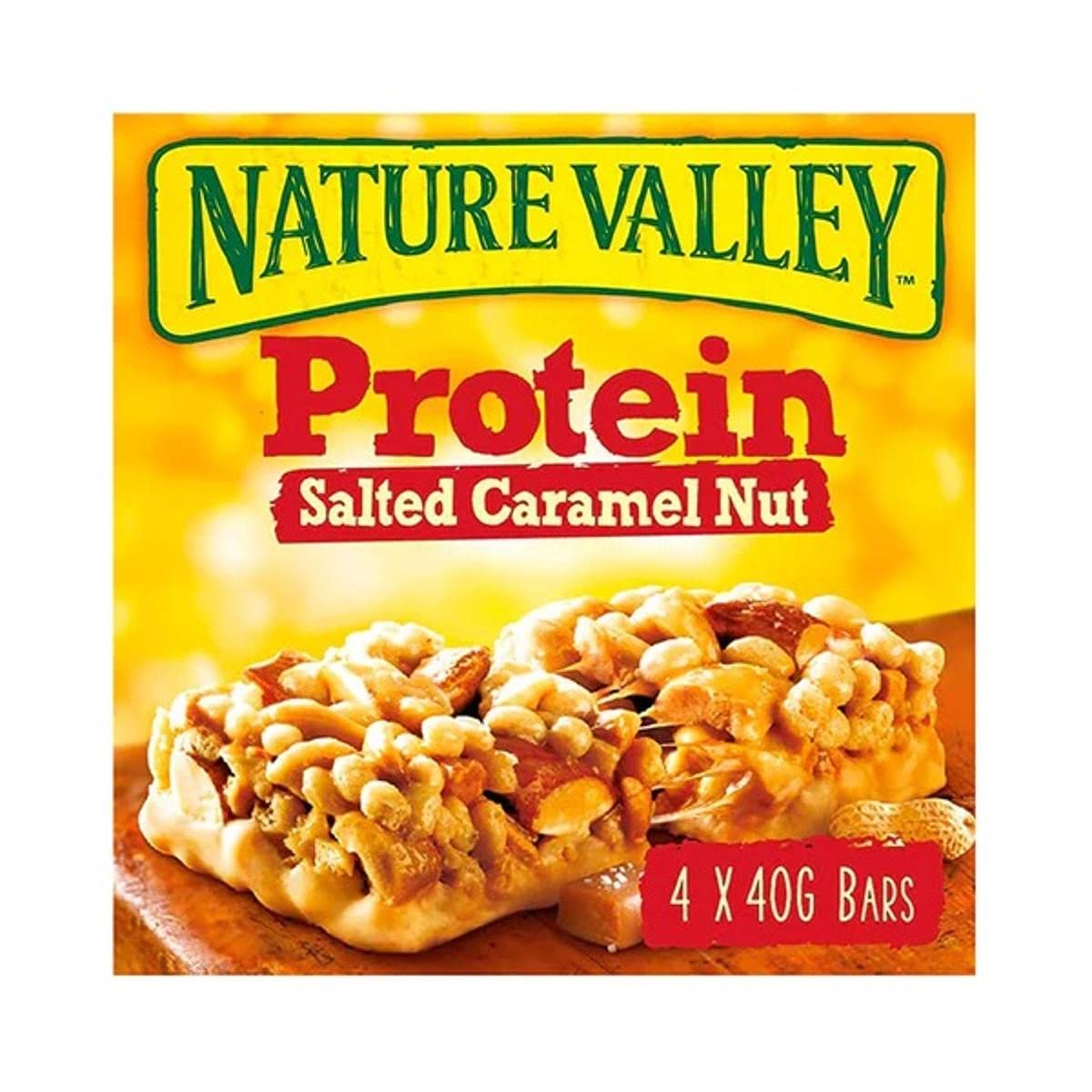 Nature Valley Protein Salted Caramel Nut Bar, 4 x 40g